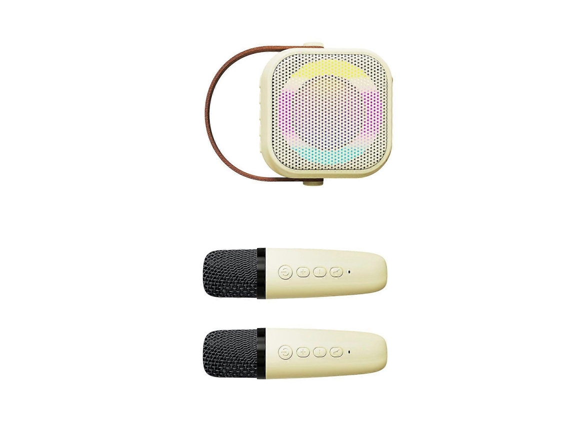 Mini Caixa De Som Bluetooth Portátil Com 2 Microfones De Karaokê, Ideal Para Crianças E Adultos, Ideal Para Festas, Multicolorida. Olysi Shop