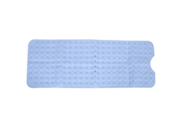 Tapete de Chuveiro Anti derrapante com ventosas e massagem para banheira azul 38x100cm