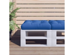 Vidaxl Almofadão P/ Sofá Paletes 60x60x12 Cm Tecido Azul Real