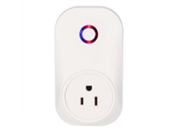Interruptor inteligente Tomada para Wi-Fi doméstico, compatível com controle por voz e com Alexa e Google Home.