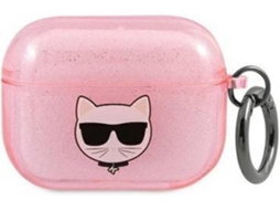 Capa Apple Airpods 3 KARL LAGERFELD Glitter Rosa