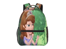 Mochila E32 Sofia The First Para Estudantes, Leve E Resistente, Impermeável E Com Alça De Ombro Ajustável.