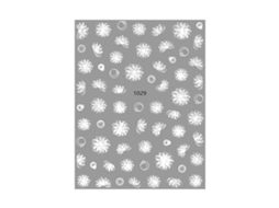 Adesivos 3D Autoadesivos Requintados Com Gradiente Flor Branca Para Unhas Artísticas -St-01 ZMDECQNA