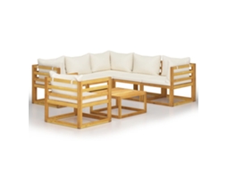 Garden Lounge Set, Garden Lounge Sets Vidaxl Creme Madeira De Acácia (n/a)