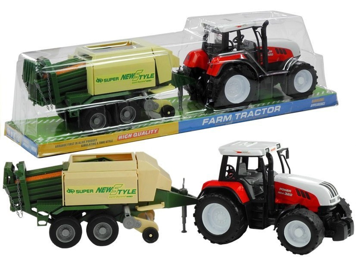 Trator Grande Com Carreta Máquina Agrícola 65 Cm B.active