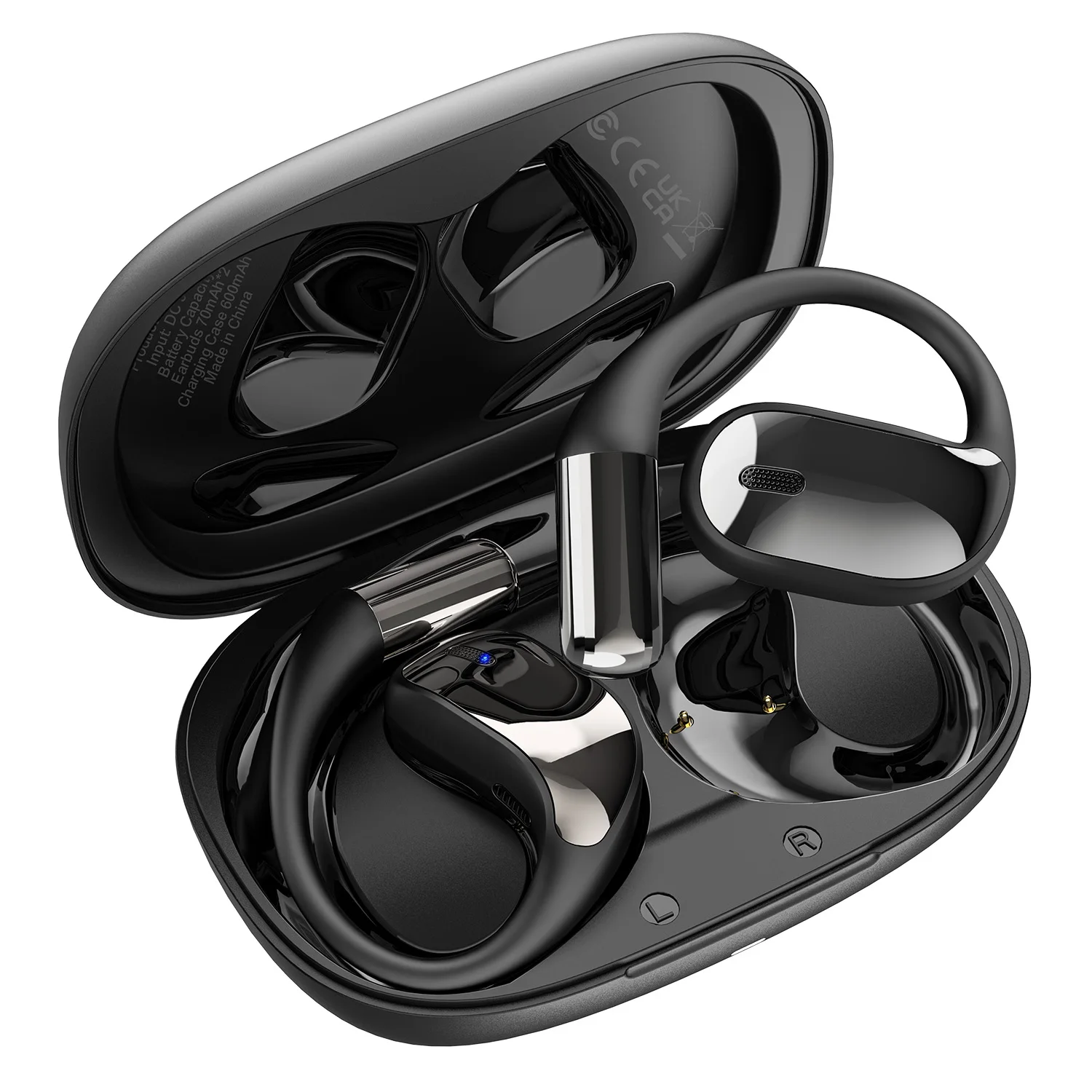 (preto) Fones De Ouvido Sem Fio Bluetooth 5.3 De Design Aberto, Fones De Ouvido Esportivos Com Condução Aérea.