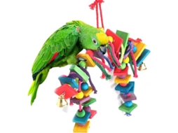 2026 brinquedo Pendente de Corda para Pássaros com Escada de Madeira e Balanço de Poleiro para Periquitos, Cacatúas e Aves Pequenas e Médias