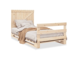 Bed Frame, Bed Frames Vidaxl Marrom Madeira De Pinho (100 X 200 Cm)