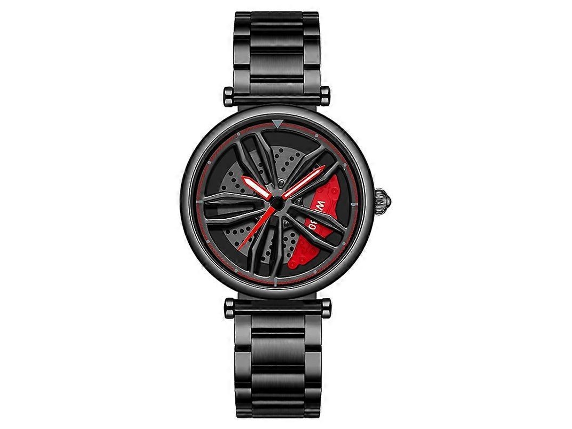 Relógio Feminino Sanda P1074 Cool Couple Com Pulseira De Aço E Mostrador Em Formato De Roda De Cristal.