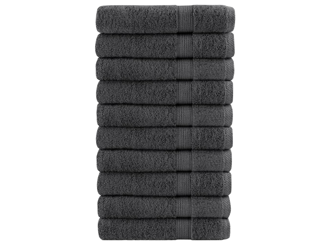 Vidaxl Toalhas Sauna Premium Solund 10pcs 80x200cm 600gsm Antracite