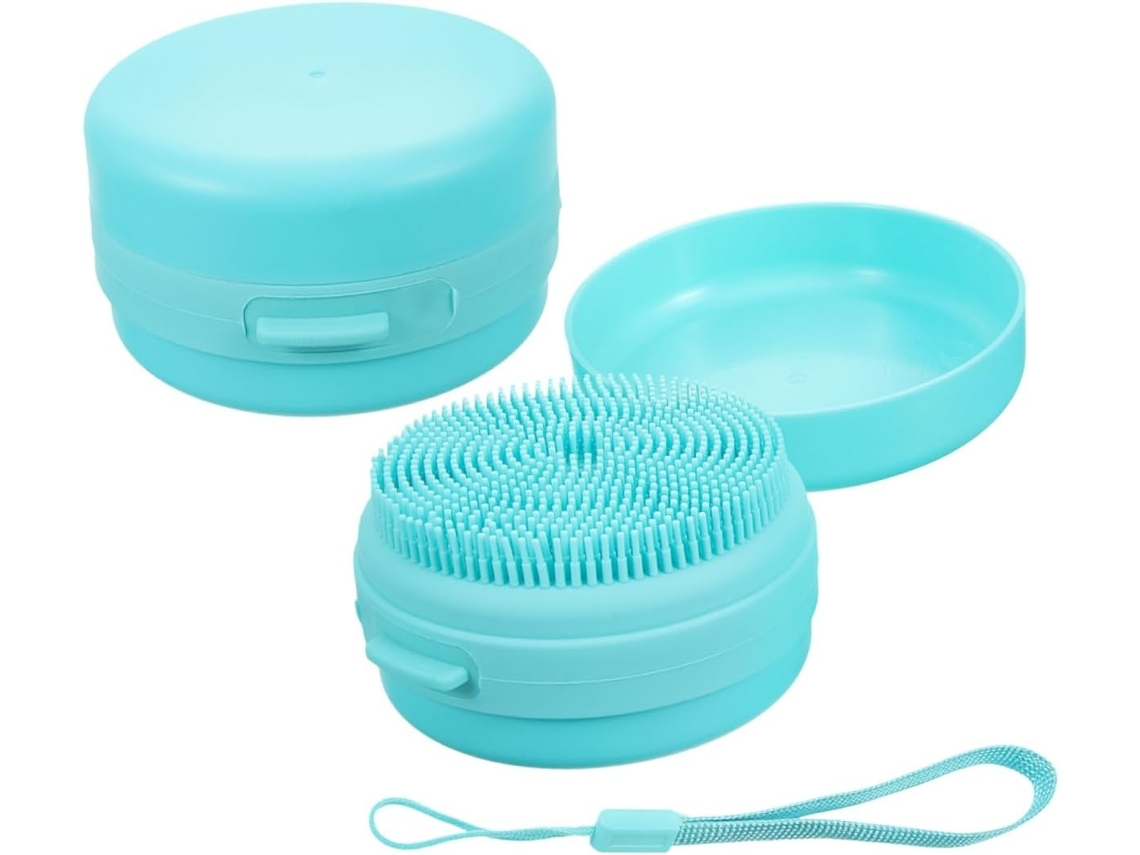 Lurelia Conjunto De 2 Escovas De Banho Para Bebé, Silicone Macio, Massagem Suave E Cor Azul