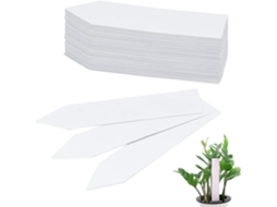Pacote Com 100 Etiquetas Plásticas Para Plantas - Brancas, 10 Cm