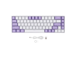 Teclado Mecânico 68 Teclas 60% Sem Fio 2.4g Bluetooth 5.0 Rgb Retroiluminado Switch Azul Para Jogos Windows Android