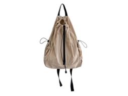 Mochila Feminina Para Viagens, Escola E Estudantes, Com Cordão, Grande Capacidade, Estilo Casual Para O Trabalho, Cor Damasco.