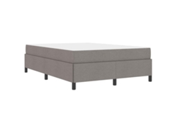 Conjunto 1 Cama Box Vidaxl Castanho-acinzentado Tecido (140 X 190 Cm)