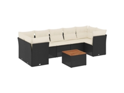 Garden Sofa Set, Garden Sofa Sets Vidaxl Preto Rattan / Vime (n/a)