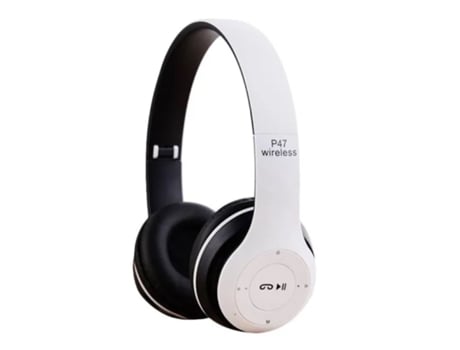 Auriculares Bits Noise Cancell Sem Rádio Fm Mico Sd IWEAR Bluetooth Branco