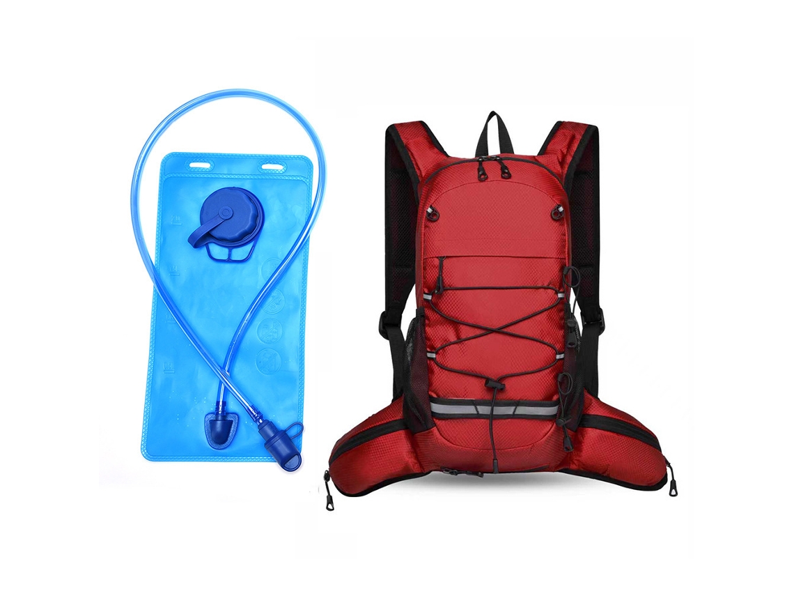 (vermelho Com Reservatório De Água) Mochila Leve Para Atividades Ao Ar Livre, Como Corrida Em Trilha E Ciclismo, Unissex.