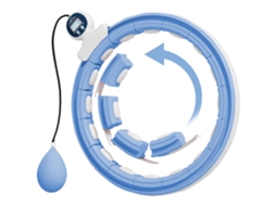 Aro de Hula Hoop com Pinos de Massagem Ajustáveis 76 a 113cm Azul Claro S/MARCA