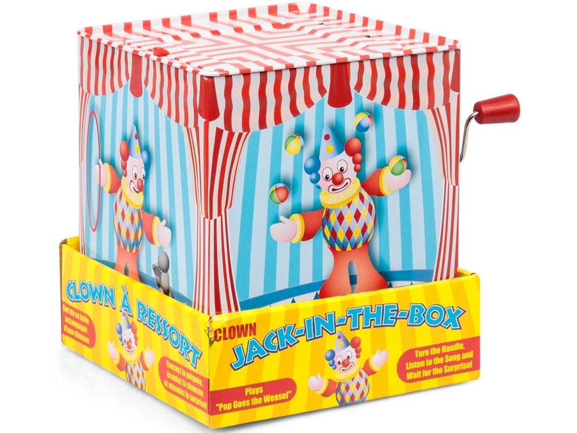 Brinquedo Palhaço Tobar Jack In The Box Caixa De Música Clássica Com Palhaço