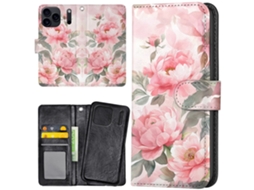 Capa Carteira Para Iphone 17 Pro Com Estampa De Flores