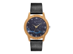 Reloj De Pareja Unisex De Cuarzo Con Correa De Silicona Y Dial Redondo (negro)
