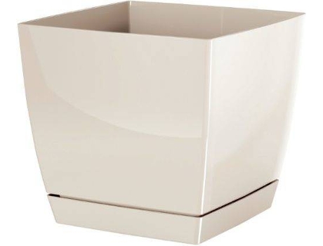Vaso  Coubi Square P (Beis - 15.5 x 15.5 x 14.2 cm)