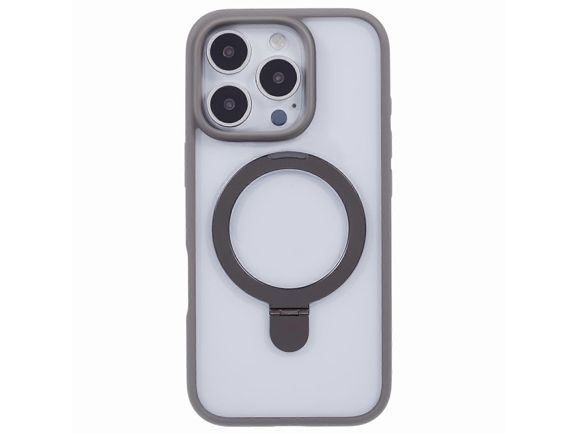 Capa À Prova De Choque De Pc Tpu Para Iphone 16 Pro Max Com Anel Invisível E Suporte