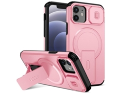 Capa Com Suporte Magsafe Para Iphone 12 Pro - Abertura Deslizante Com Proteção De Câmara