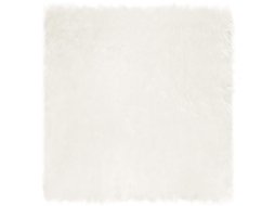 Conjunto 1 Tapete Vidaxl Branco Poliéster (120 X 120 Cm)