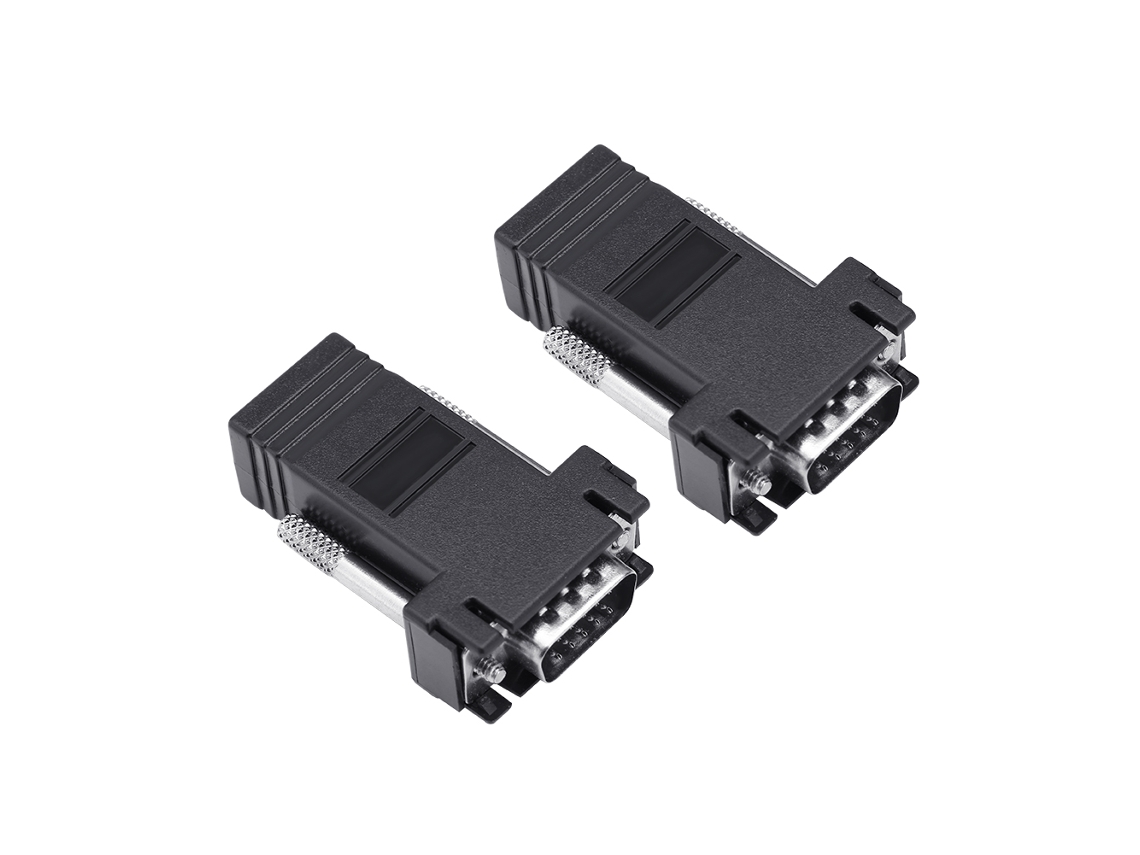 10 Peças Adaptador Extensor Vga Para Rj45 Cat5e Cat6 Conector De Cabo Ethernet Macho Slowmoose