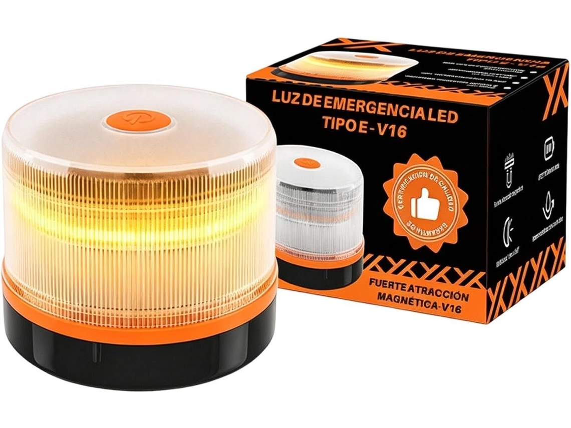 Sinalizador Luminoso Para Caminhões, Lâmpada De Segurança Âmbar Com Base Magnética