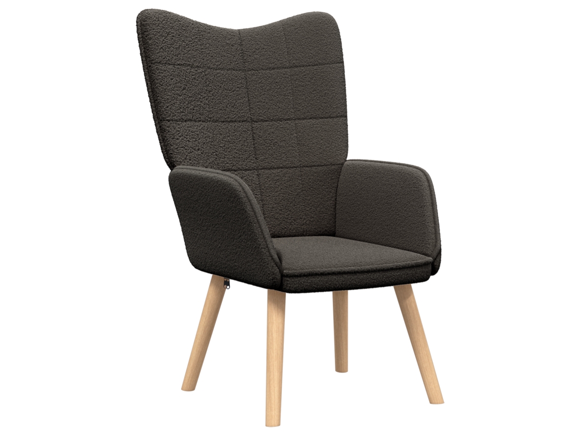 Conjunto 1 Poltrona Moderna Vidaxl Cinzento Poliéster (62 X 67 X 95,5 Cm)