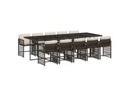 Garden Dining Set, Garden Dining Sets Vidaxl Marrom Rattan / Vime (n/a)