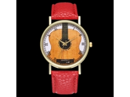 Reloj De Pulsera Analógico De Dial Redondo Con Cuarzo Moda Rojo