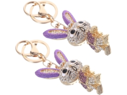 De 2 Chaveiros Fofos De Coelho Nuobesty, Porta-chaves Decorativo Para Carro, Acessório Para Bolsa