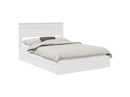 Cama com Armazenamento Branco MAISON EXCLUSIVE em Madeira Processada 160x200 cm