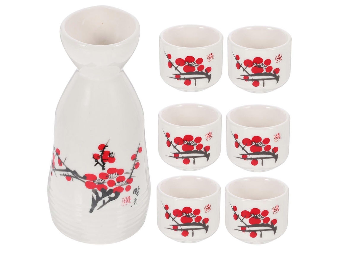 Conjunto De Saquê Japonês Em Porcelana Fosca Com Xícaras, Design Vintage Para Uso Doméstico E Em Restaurantes.
