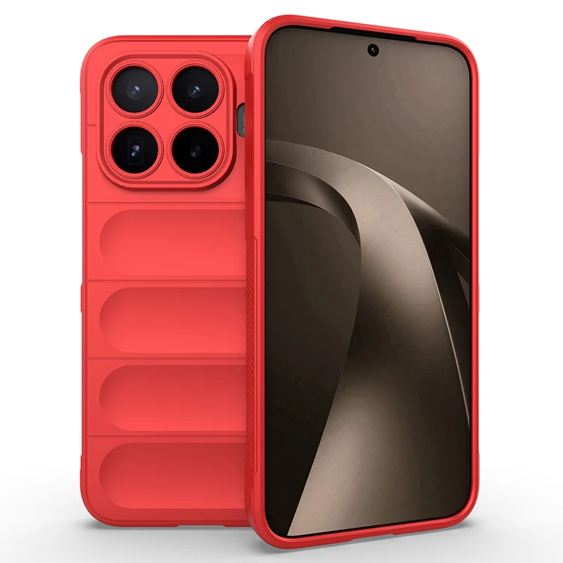 (vermelho, Xiaomi 17) Capa De Celular Em Silicone Macio Fosco À Prova De Choque, Agradável Ao Toque, Resistente A Arranhões E Quedas.