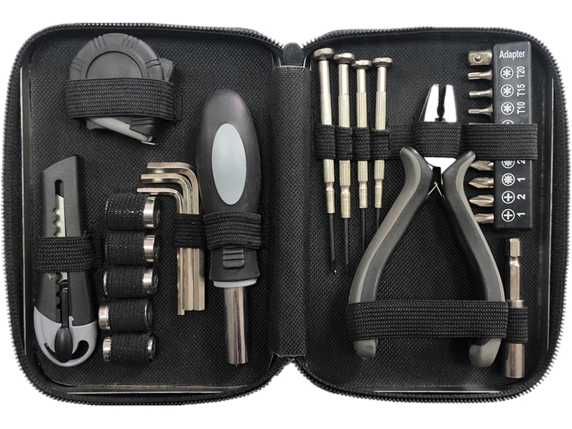 Conjunto De 27 Peças De Ferramentas Manuais - Acessórios E Peças Para Reparos | Com Estojo De Metal
