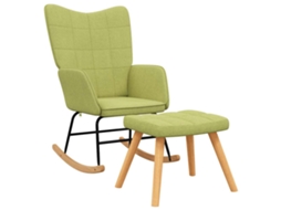Maison Exclusive - Cadeira De Baloiço Com Banco Tecido Verde