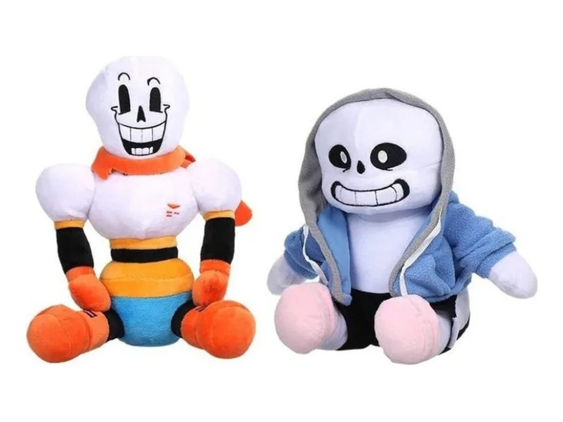 Lurelia Papiro Sans Da Undertale, 2 Unidades Em Peluche Colecionável, 30cm, Macio Para Coleção
