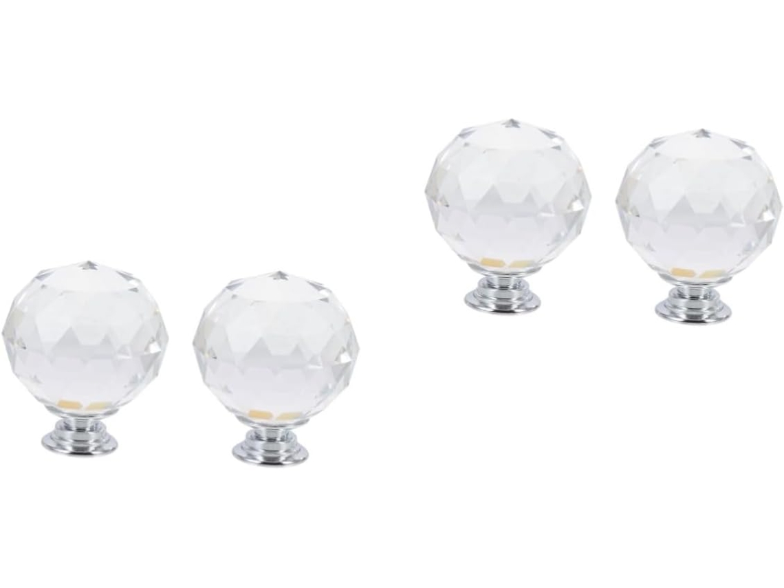 Puxadores De Cristal, Conjunto De 4 Peças, Puxadores De Cristal Para Armários, Cômodas, Puxadores Pretos Para Portas De