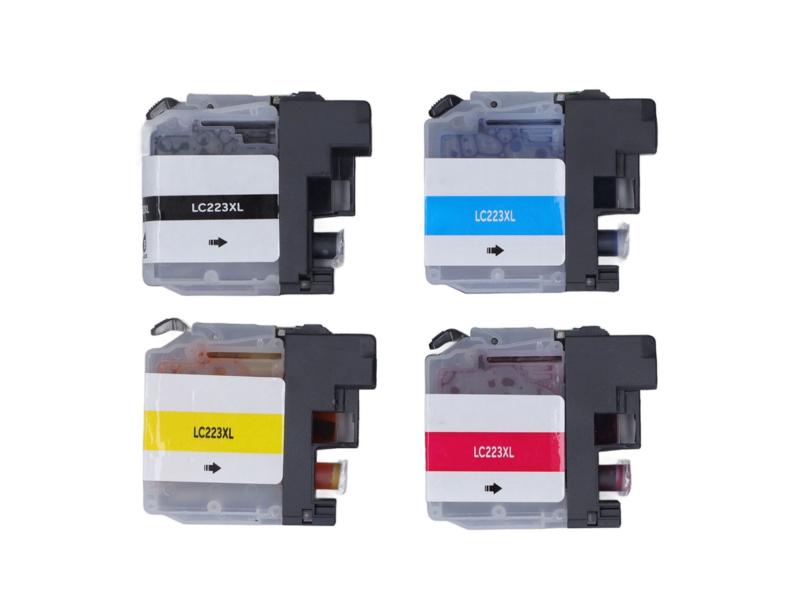4pcs Cartucho De Tinta Para Impressora Bk C M Y Lc223xl Colorido Descartável