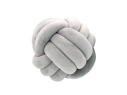 2026-almohada Knotted Redonda Suave De Peluche Decoración Hogar 7.9x7.9in Gris Claro
