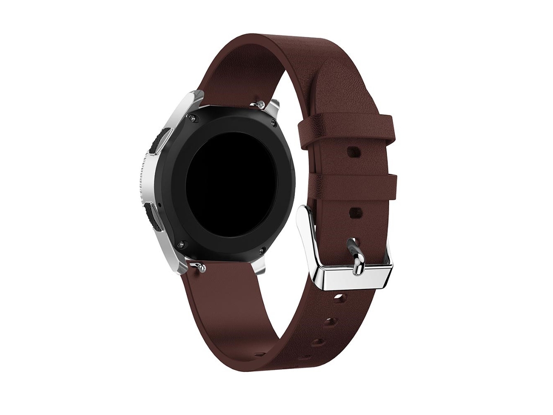 Bracelete de Couro Genuíno 22Mm para Samsung Galaxy Watch 46Mm Café