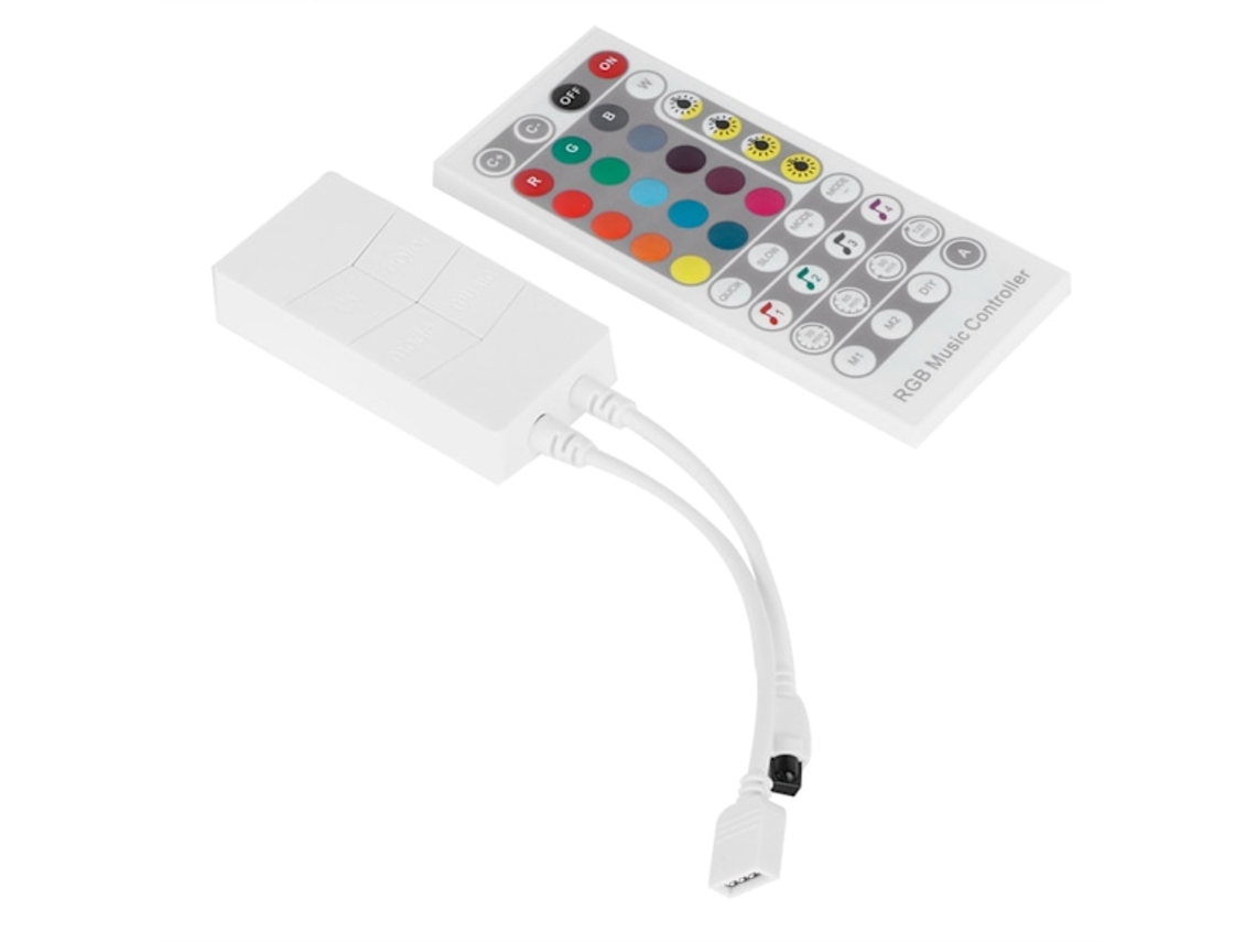 Controlador de Fita de Led Inteligente com Wi, Fi, Rgb, Controle Remoto Infravermelho de 40 Teclas, Dc5v 12v 24v BRILVIBERA