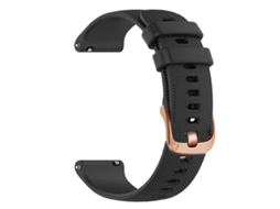 Bracelete para Garmin Vivoactive 5 / Venu / Forerunner 165 de silicone esportivo com fivela dourada rosa preta XIAOMOYU
