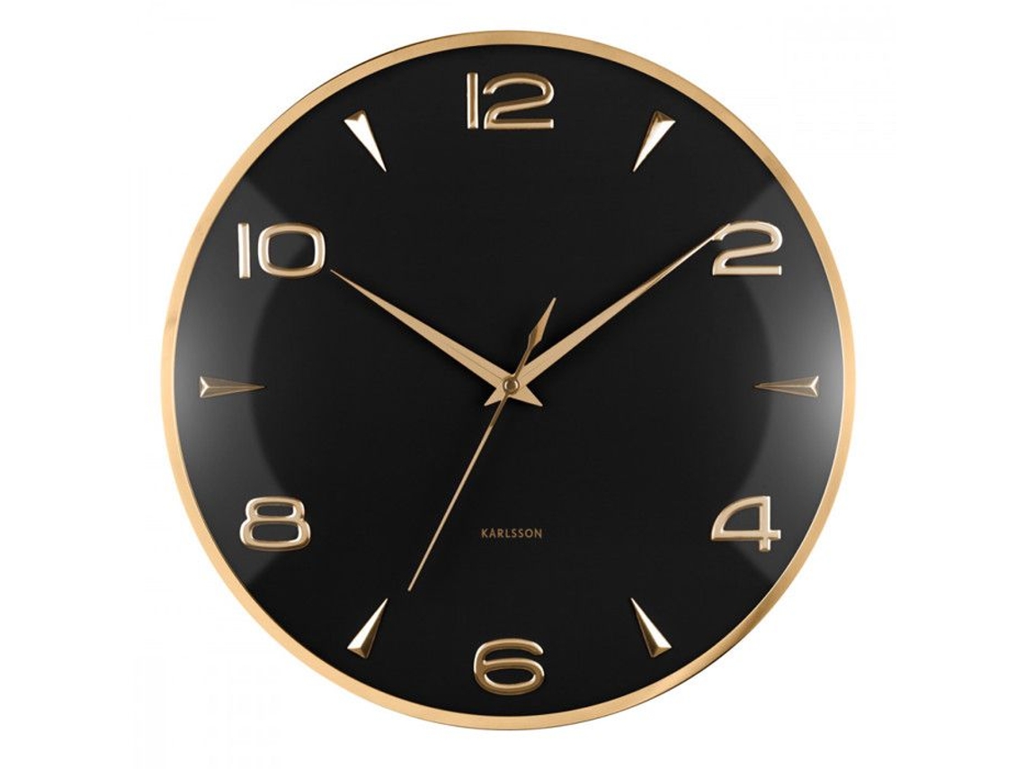 Relógio de parede Sienna Glow D40cm Presente Hora Preto