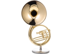 Caixa Armazenamento Suporte Cobre Dourado Brilhante Sousafone Miniatura Decoração Exclusiva Peça Casa Café GOKOCO